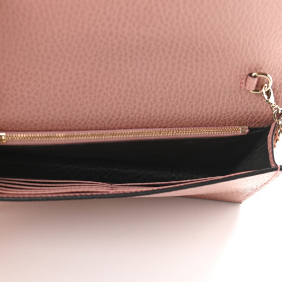 DOLLAR CALF ☆Gucci☆ BETTY チェーンウォレット LIGHT PINK♪ GUCCI Dollar Calfskin Medium Betty Chain Wallet Soft Pink