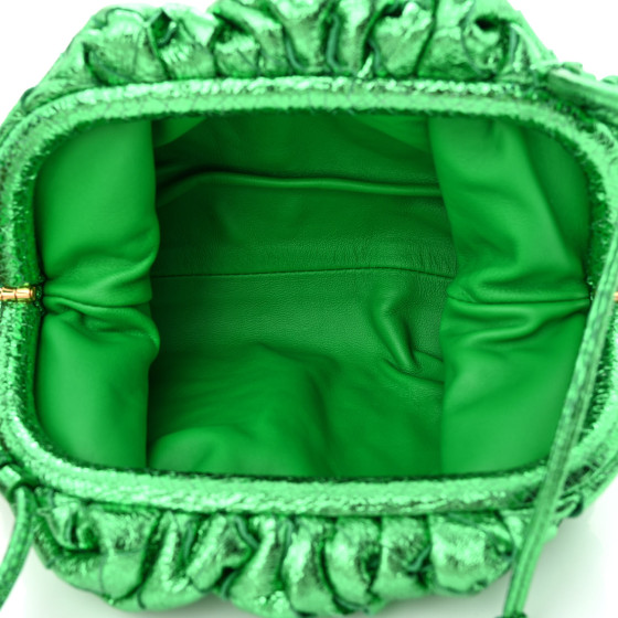 【関税&送料込】Bottega Veneta Army Green Nappa Leather Mini Explore a Bottega Veneta Green Mini Pouch Clutch Crossbody