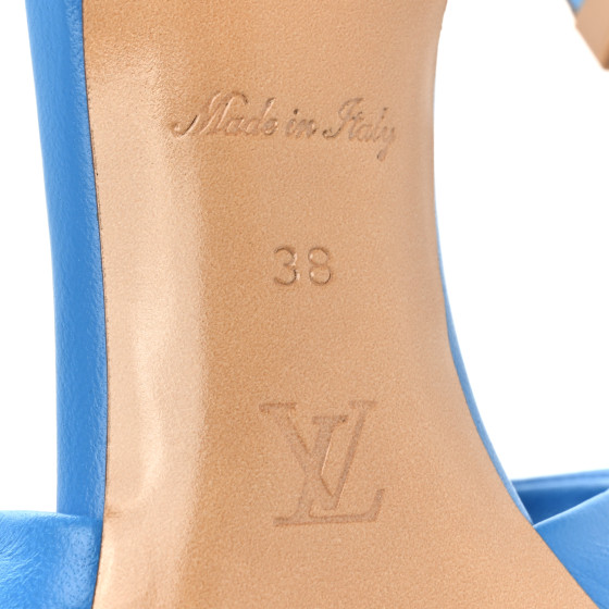 LOUIS VUITTON Lambskin Embossed Monogram Revival High Heel
