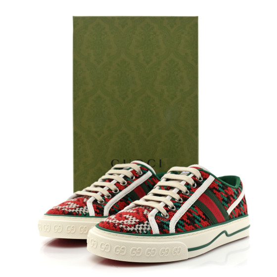GUCCI - タマ GUCCI Cotton Wool Web Houndstooth Interlocking G Womens 1977