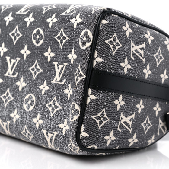 LOUIS VUITTON Denim Monogram Jacquard Speedy Bandouliere 25