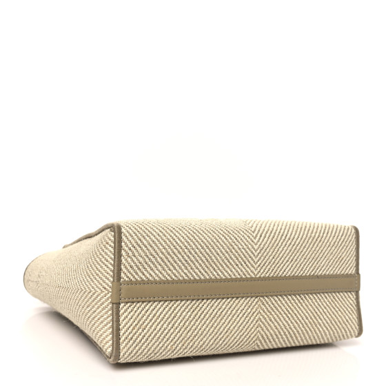 LOEWE Jacquard Canvas Small Font Tote Ecru 1672449