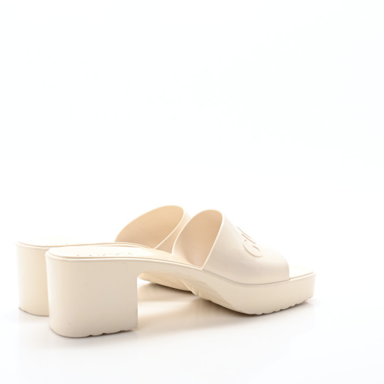 GUCCI Rubber Gucci Logo Womens Platform 20/60mm Slide