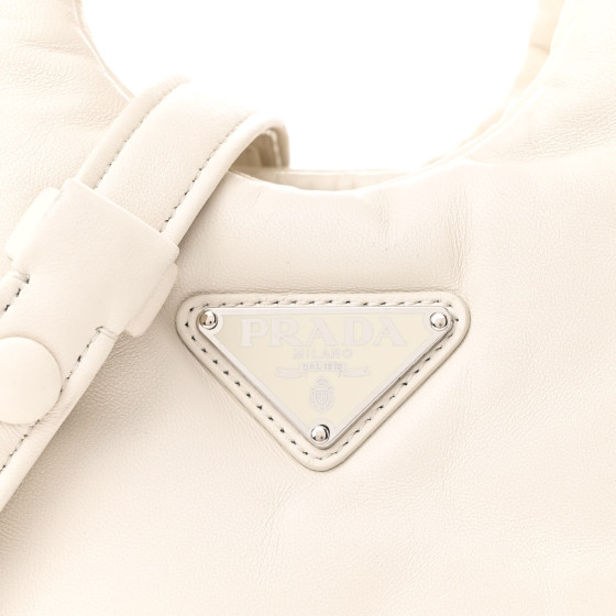 【PRADA】PADDED NAPPA DOUBLE-POUCH PRADA Nappa Soft Padded Small Double Handled Shoulder Bag