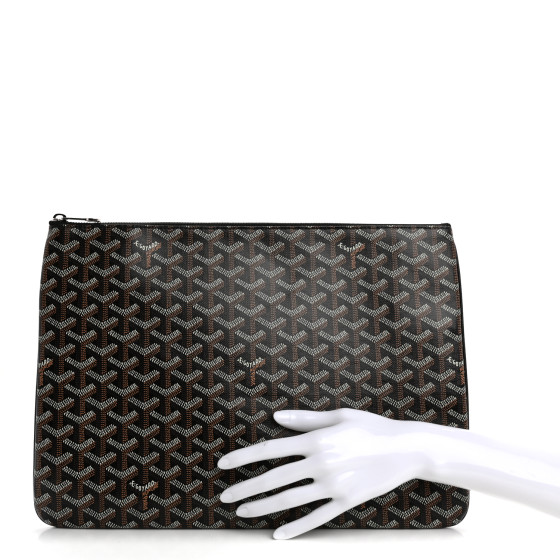 GOYARD Goyardine Senat Pochette GM Black 1674629 | FASHIONPHILE