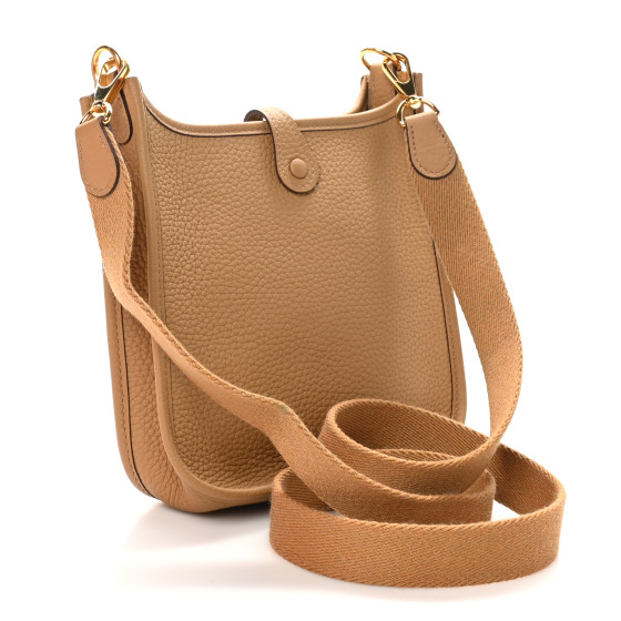 すぐお届け 関税込み【Biscuit】HERMES Evelyne TPM Clemence HERMES Taurillon Clemence Evelyne TPM Biscuit 1671413