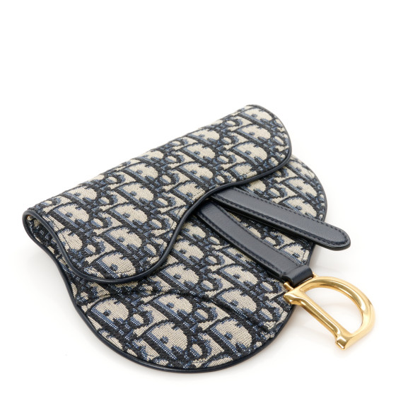 CHRISTIAN DIOR Oblique Saddle Belt Pouch Blue 1662371