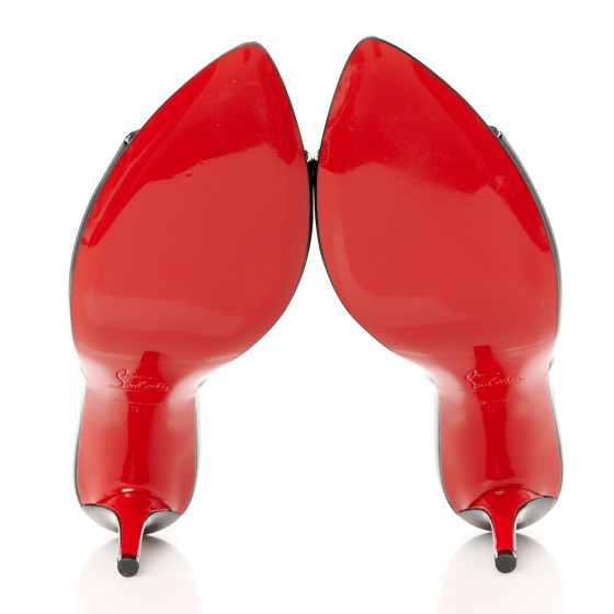 CHRISTIAN LOUBOUTIN Patent Miss Z 80 Mule 37 Black 1667402