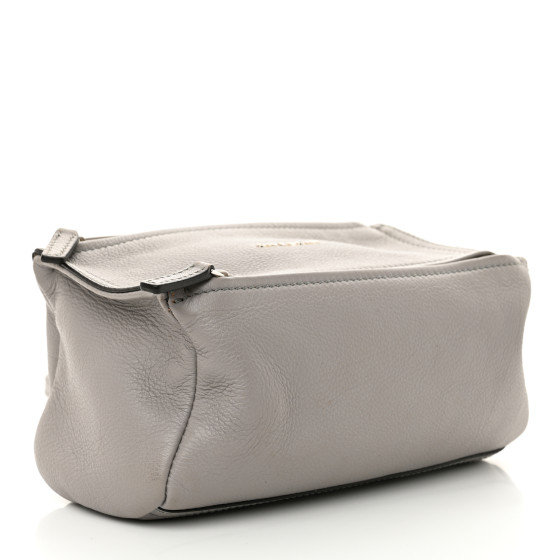 Givenchy グレー ハンドバッグ GIVENCHY Grained Calfskin Mini Pandora Heather Grey 1675061