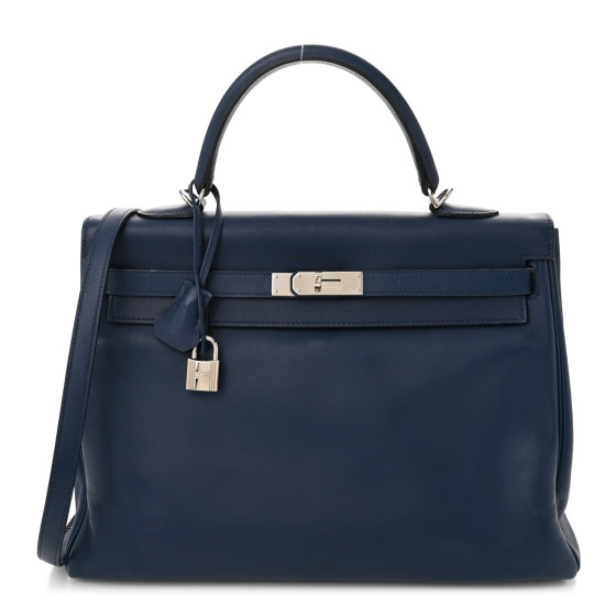 エルメス HERMES Swift Kelly 35 Bleu De Prusse 1674269 | FASHIONPHILE