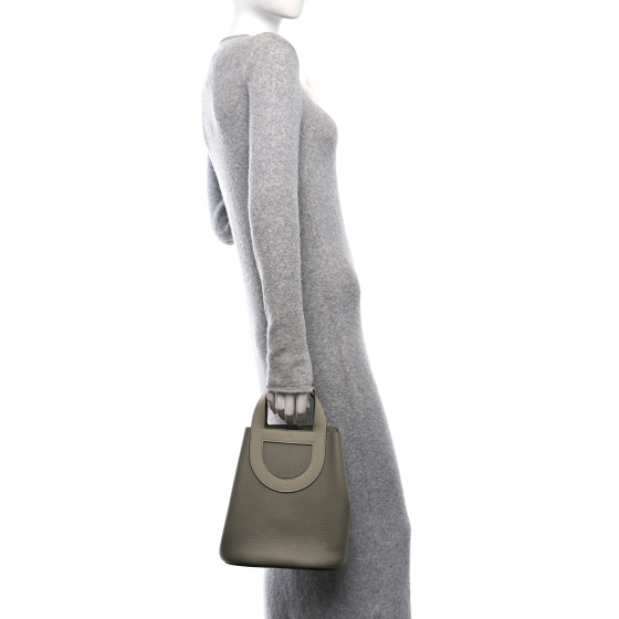 HERMES Taurillon Clemence Swift In-The-Loop 23 Bag Sauge