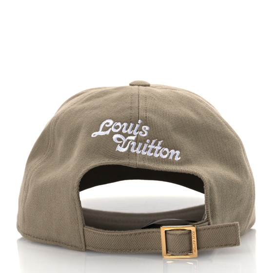 LOUIS VUITTON Cotton Palm Tree Patch Cap M Beige 1665234