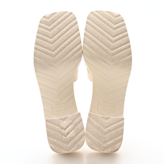 GUCCI Rubber Gucci Logo Womens Platform 20/60mm Slide