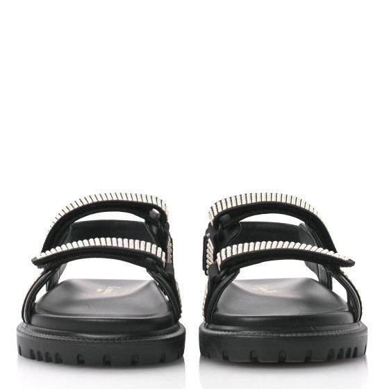 Christian Dior Dioract スライドサンダル　黒　35.5 Dioract Sandal Black Quilted Cannage Calfskin | DIOR
