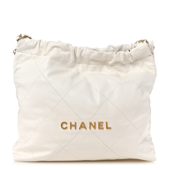 CHANEL シャネル バレッタ 22S キャンバス ホワイト CHANEL シャネル バレッタ 22S キャンバス ホワイト