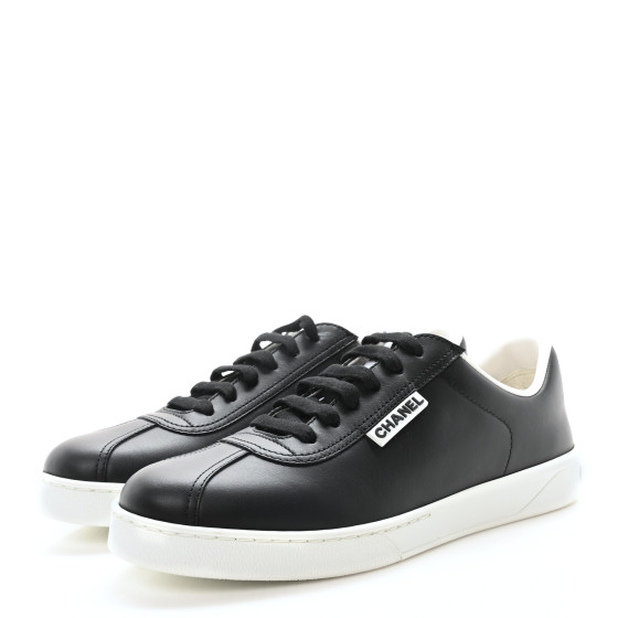 その他 CHANEL CHANEL Calfskin CC Womens Sneakers 37.5 Black 1671062