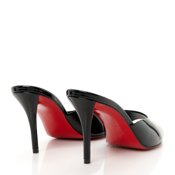 CHRISTIAN LOUBOUTIN Patent Miss Z 80 Mule 37 Black 1667402
