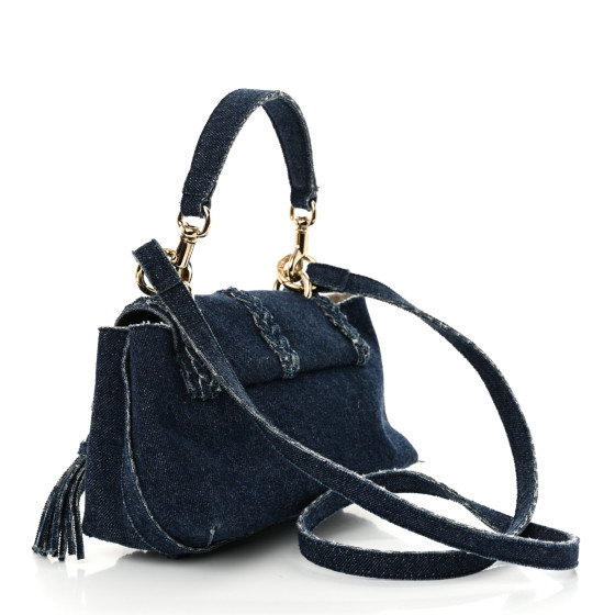 CHLOE Denim Mini Penelope Soft Shoulder Bag Blue 1677027