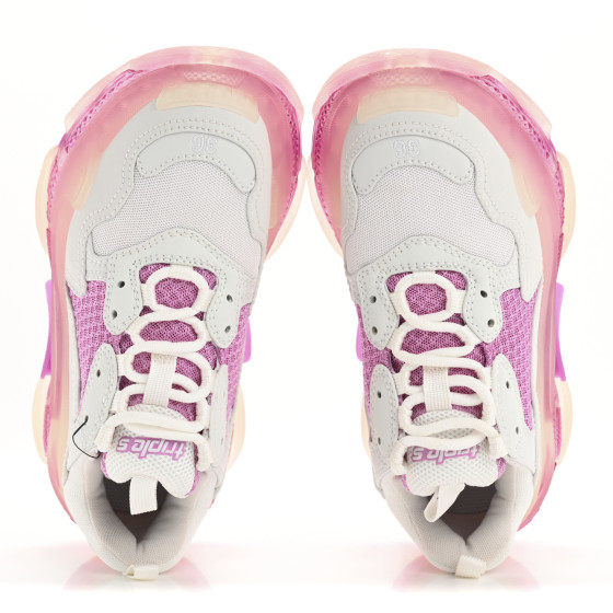 スニーカー BALENCIAGA  Sneakers Women Fabric Pink/Pastel Pink BALENCIAGA Fabric Mesh Womens Triple S Sneakers 37 Pink