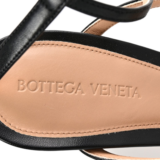 関税込 BOTTEGA VENETA レザー サンダル Stretch Strap Bottega Veneta // Black Leather Stretch Strap Sandal – VSP
