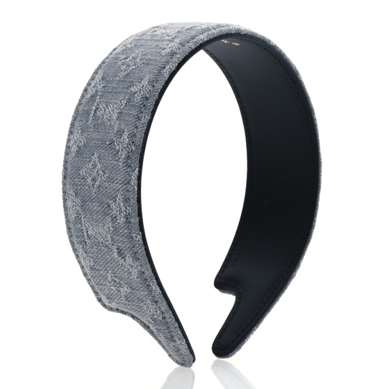 Louis Vuitton ヘアバンド グレー カシミア LOUIS VUITTON Monogram Denim Headband Washed Grey 1669367