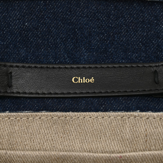 CHLOE Denim Mini Penelope Soft Shoulder Bag Blue 1677027