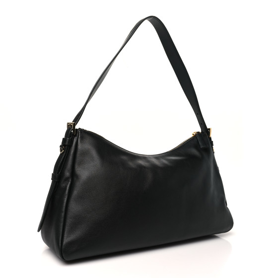 PRADA Soft Calfskin Aimee Shoulder Bag Black 1671296