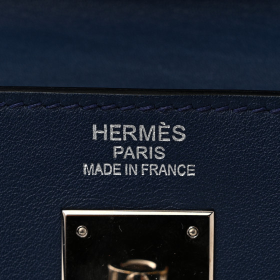 HERMES Swift Kelly 35 Bleu De Prusse 1674269 | FASHIONPHILE