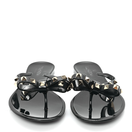 VALENTINO - Gステラ Valentino Garavani Black Studded Acetate and Titanium