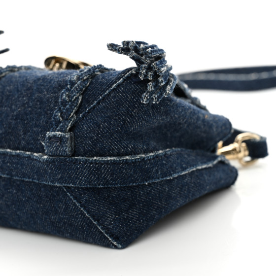 CHLOE Denim Mini Penelope Soft Shoulder Bag Blue 1677027
