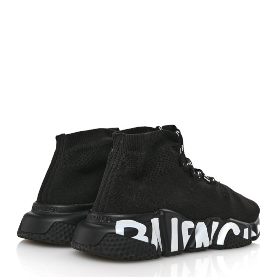 【BALENCIAGA】Speed Lace-Up Graffiti Sneaker ★関税送料込み Balenciaga Speed Lace Up Graffiti Recycled Knit Black Men's