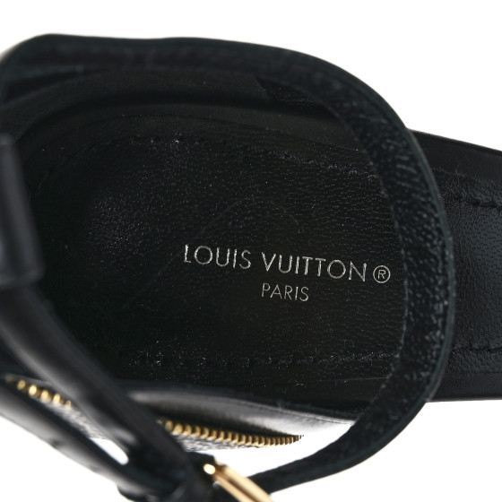 J*y様 LOUIS VUITTON ブラック ミュール LOUIS VUITTON Patent Monogram Afterglow Platform Sandals 41