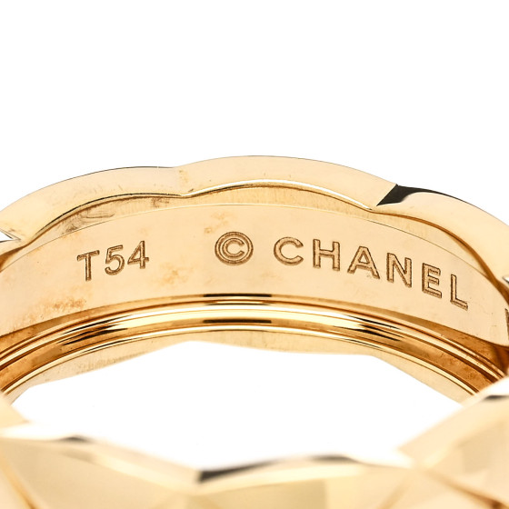 CHANEL 18K Yellow Gold Small Coco Crush Ring 54 7 1260085