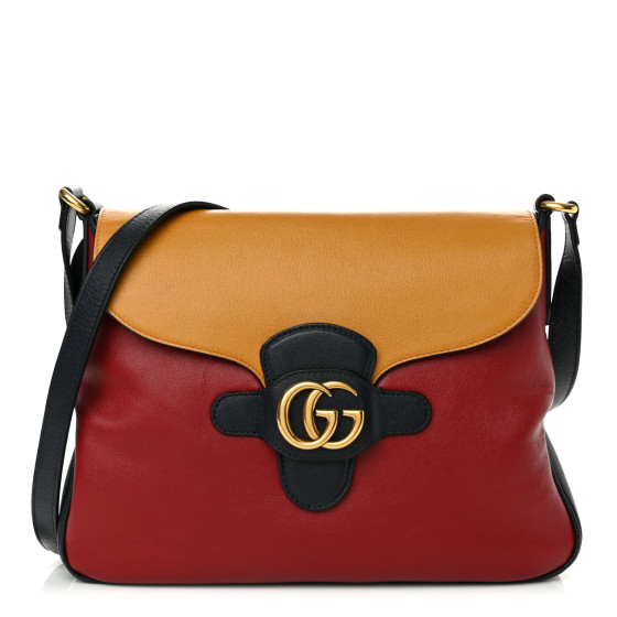 GUCCI New Sakai Calfskin Lux Tri-Color Medium Dahlia
