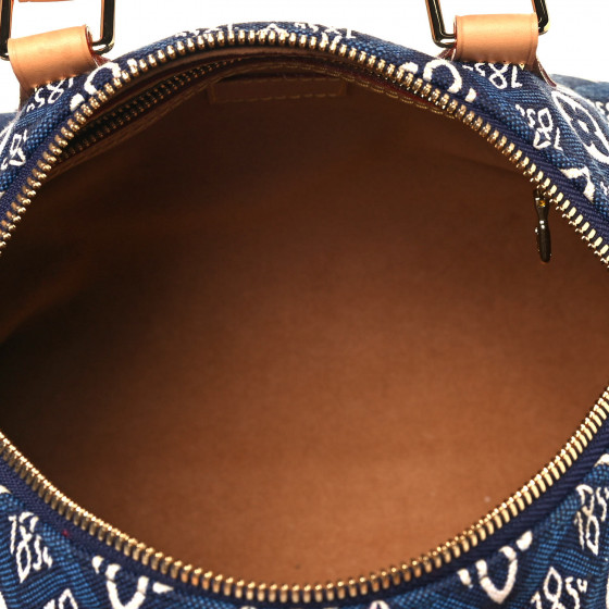 LOUIS VUITTON Jacquard Since 1854 Speedy Bandouliere 25 Blue