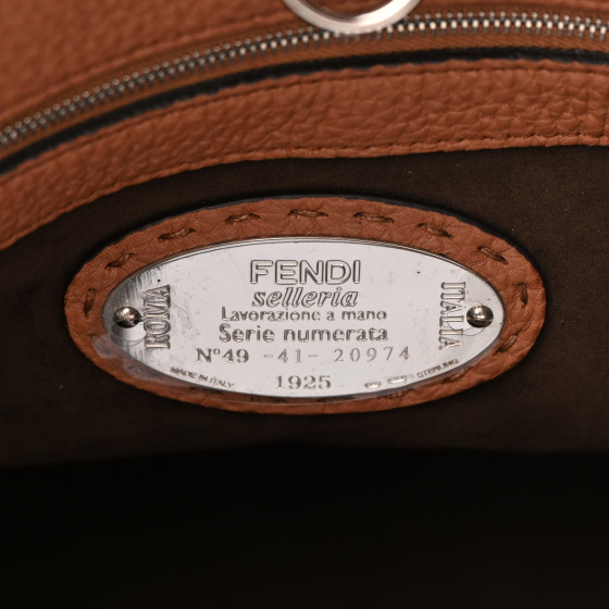 FENDI Cuoio Romano Selleria Large Anna Bucket Bag Mou