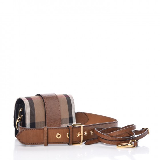 BURBERRY House Check Bridle Calfskin Small Madison Buckle