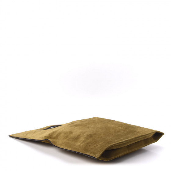 TOM FORD Suede Large Alix Padlock Zip Shoulder Bag Olive