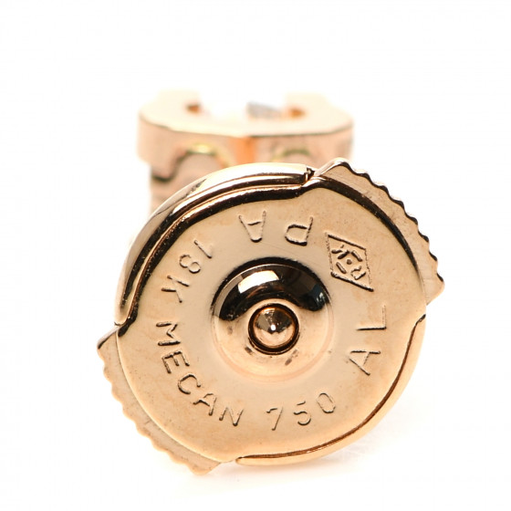 CARTIER 18K Pink Gold Diamond .46ctw C De Cartier Earrings