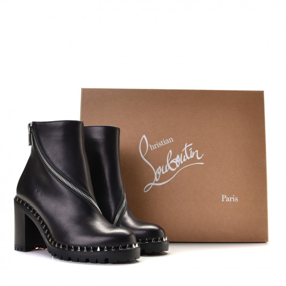 CHRISTIAN LOUBOUTIN Calfskin Spikes Birgitta Lug 70 Zip