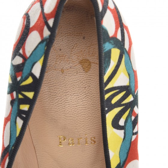 CHRISTIAN LOUBOUTIN Fabric Sakouette Face Spikes Polka Dot