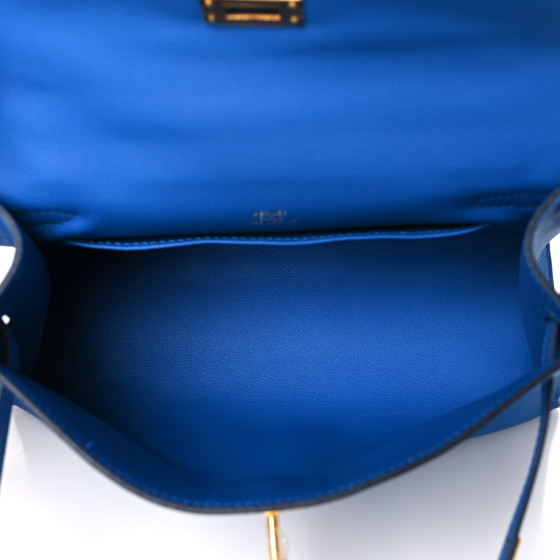 HERMES Swift Kelly Pochette Clutch Bleu Zellige 1485965