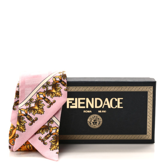 スカーフ Fendi Mauve Rose Silk Foulard FF Foulard Silk Pink | Fendi