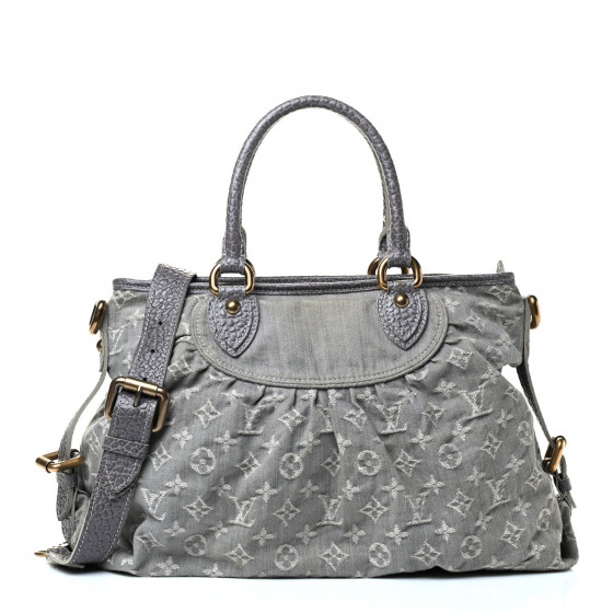 LOUIS VUITTON Denim Neo Cabby MM Grey 819587 | FASHIONPHILE