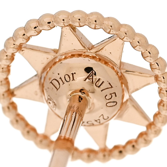 CHRISTIAN DIOR 18K Rose Gold Diamond Small Rose Des Vents
