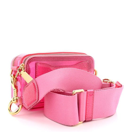 MARC JACOBS Jelly Glitter Small Snapshot Camera Bag Pink