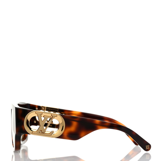 LOUIS VUITTON Acetate LV Link PM Square Sunglasses Z1566E