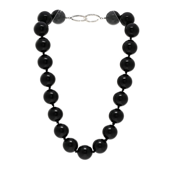 TIFFANY Sterling Silver Black Onyx 18mm Paloma Picasso Bead