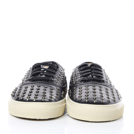 SAINT LAURENT Nappa Mens Studded Skate 20 Lace Up Sneakers