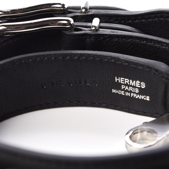 HERMES Swift Studded Carnaby Losange Shoulder Strap Black